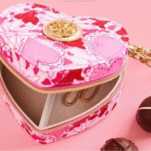 Lilly Pulitzer heart-shaped jewelry case